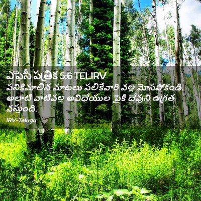 Picture 02 - ఎఫెసీ పత్రిక 5:6 TELIRV - పనికిమాలిన మాటలు - Bible Verse Picture