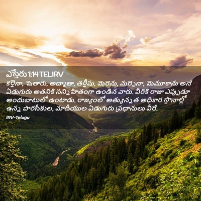 Picture 02 - ఎస్తేరు 1:14 TELIRV - కర్షెనా, షెతారు, - Bible Verse Picture