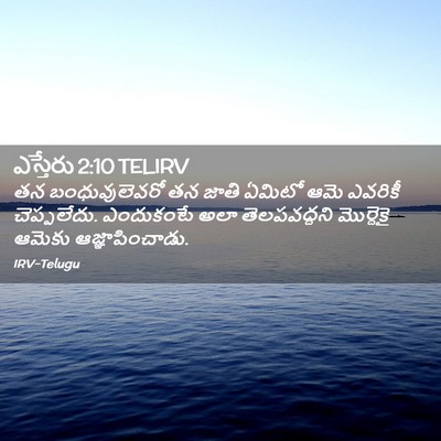 Picture 02 - ఎస్తేరు 2:10 TELIRV - తన బంధువులెవరో తన - Bible Verse Picture