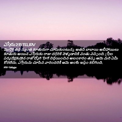 Picture 02 - ఎస్తేరు 2:15 TELIRV - మొర్దెకై తన స్వంత - Bible Verse Picture