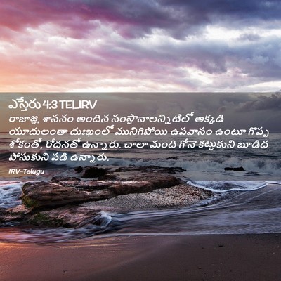 Picture 02 - ఎస్తేరు 4:3 TELIRV - రాజాజ్ఞ, శాసనం - Bible Verse Picture