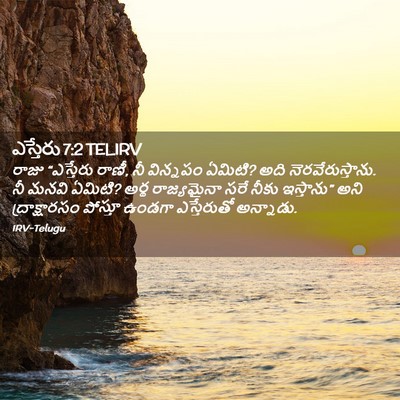 Picture 02 - ఎస్తేరు 7:2 TELIRV - రాజు “ఎస్తేరు - Bible Verse Picture