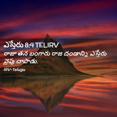Picture 02 - ఎస్తేరు 8:4 TELIRV - రాజు తన బంగారు రాజ - Bible Verse Picture