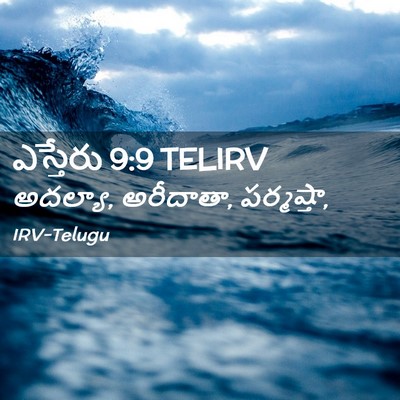 Picture 02 - ఎస్తేరు 9:9 TELIRV - అదల్యా, అరీదాతా, - Bible Verse Picture