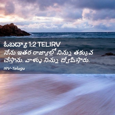 Picture 02 - ఓబద్యా 1:2 TELIRV - నేను ఇతర - Bible Verse Picture
