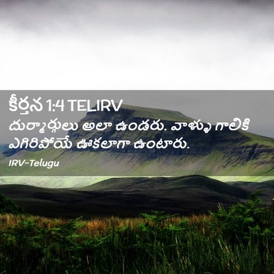 Picture 02 - కీర్తన 1:4 TELIRV - దుర్మార్గులు అలా - Bible Verse Picture