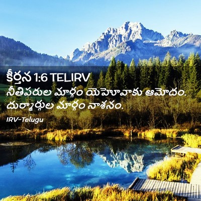 Picture 02 - కీర్తన 1:6 TELIRV - నీతిపరుల మార్గం - Bible Verse Picture