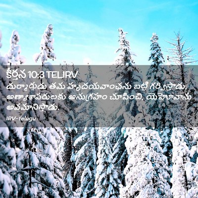Picture 02 - కీర్తన 10:3 TELIRV - దుర్మార్గుడు తమ - Bible Verse Picture