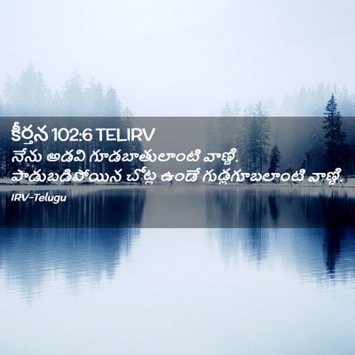 Picture 02 - కీర్తన 102:6 TELIRV - నేను అడవి - Bible Verse Picture