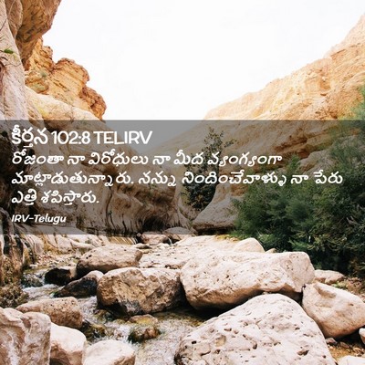 Picture 02 - కీర్తన 102:8 TELIRV - రోజంతా నా - Bible Verse Picture