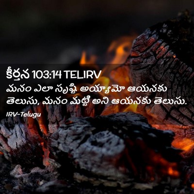 Picture 02 - కీర్తన 103:14 TELIRV - మనం ఎలా సృష్టి - Bible Verse Picture