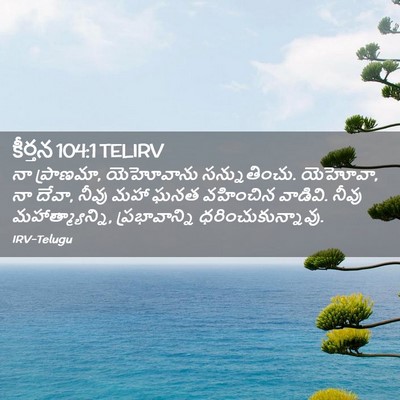 Picture 02 - కీర్తన 104:1 TELIRV - నా ప్రాణమా, - Bible Verse Picture