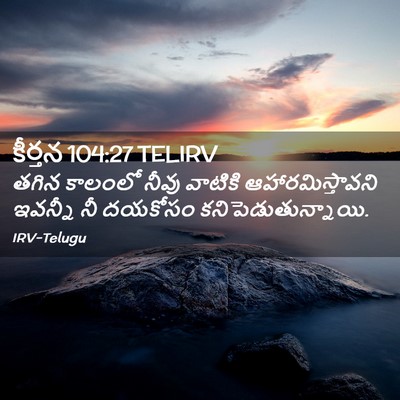 Picture 02 - కీర్తన 104:27 TELIRV - తగిన కాలంలో నీవు - Bible Verse Picture