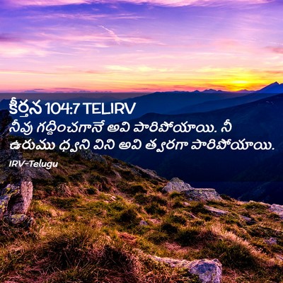 Picture 02 - కీర్తన 104:7 TELIRV - నీవు గద్దించగానే - Bible Verse Picture