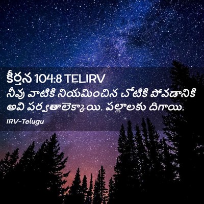 Picture 02 - కీర్తన 104:8 TELIRV - నీవు వాటికి - Bible Verse Picture