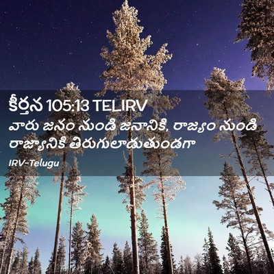 Picture 02 - కీర్తన 105:13 TELIRV - వారు జనం నుండి - Bible Verse Picture