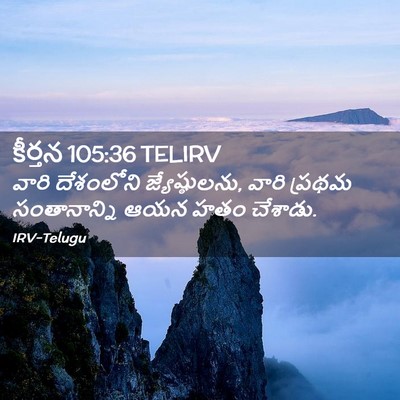 Picture 02 - కీర్తన 105:36 TELIRV - వారి దేశంలోని - Bible Verse Picture