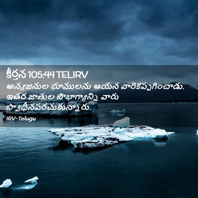Picture 02 - కీర్తన 105:44 TELIRV - అన్యజనుల భూములను - Bible Verse Picture