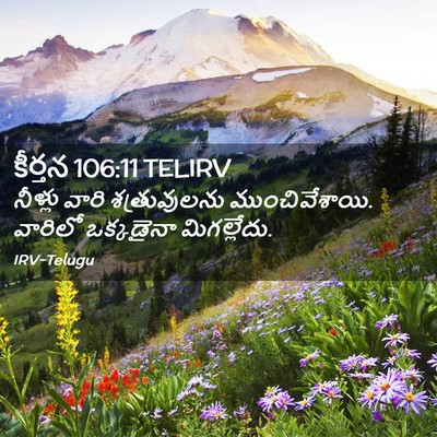 Picture 02 - కీర్తన 106:11 TELIRV - నీళ్లు వారి - Bible Verse Picture