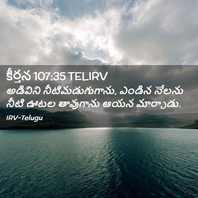 Picture 02 - కీర్తన 107:35 TELIRV - అడివిని - Bible Verse Picture