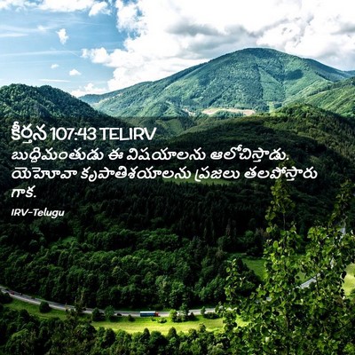 Picture 02 - కీర్తన 107:43 TELIRV - బుద్ధిమంతుడు ఈ - Bible Verse Picture