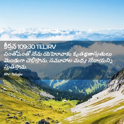 Picture 02 - కీర్తన 109:30 TELIRV - సంతోషంతో నేను - Bible Verse Picture