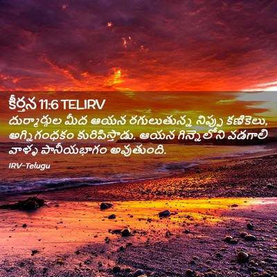 Picture 02 - కీర్తన 11:6 TELIRV - దుర్మార్గుల మీద - Bible Verse Picture