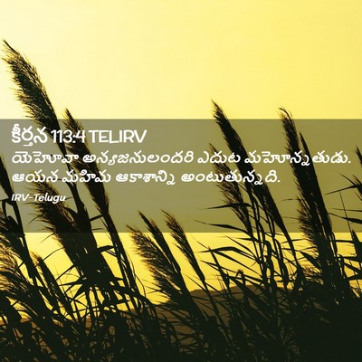 Picture 02 - కీర్తన 113:4 TELIRV - యెహోవా - Bible Verse Picture