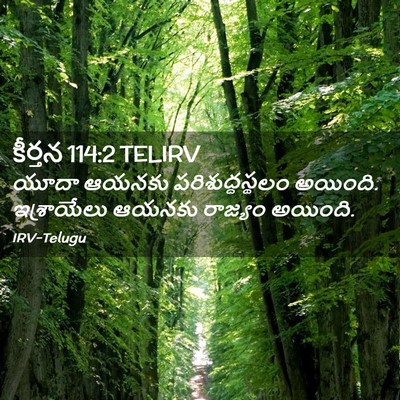 Picture 02 - కీర్తన 114:2 TELIRV - యూదా ఆయనకు - Bible Verse Picture