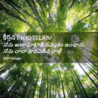 Picture 02 - కీర్తన 116:10 TELIRV - నేను అలా మాట్లాడి - Bible Verse Picture