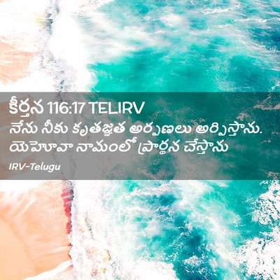 Picture 02 - కీర్తన 116:17 TELIRV - నేను నీకు కృతజ్ఞత - Bible Verse Picture