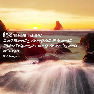 Picture 02 - కీర్తన 119:128 TELIRV - నీ ఉపదేశాలన్నీ - Bible Verse Picture