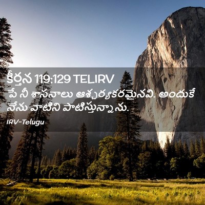 Picture 02 - కీర్తన 119:129 TELIRV - పే నీ శాసనాలు - Bible Verse Picture