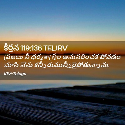 Picture 02 - కీర్తన 119:136 TELIRV - ప్రజలు నీ - Bible Verse Picture