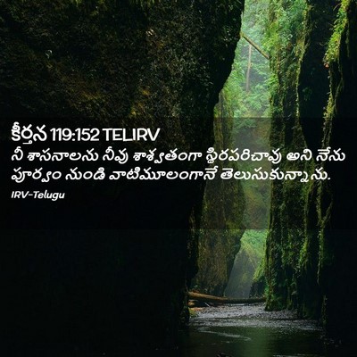 Picture 02 - కీర్తన 119:152 TELIRV - నీ శాసనాలను నీవు - Bible Verse Picture