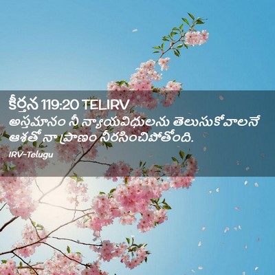 Picture 02 - కీర్తన 119:20 TELIRV - అస్తమానం నీ - Bible Verse Picture