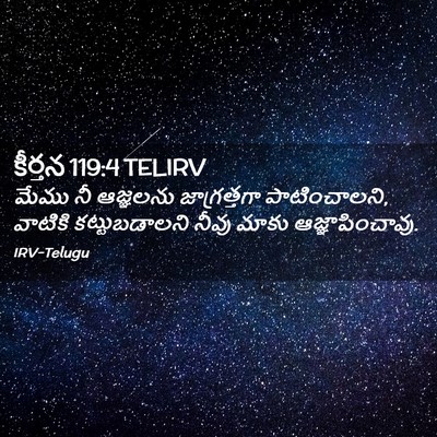 Picture 02 - కీర్తన 119:4 TELIRV - మేము నీ ఆజ్ఞలను - Bible Verse Picture