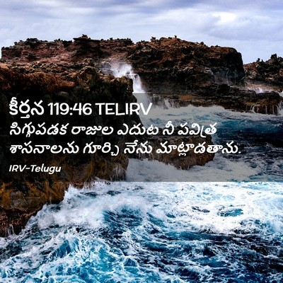 Picture 02 - కీర్తన 119:46 TELIRV - సిగ్గుపడక రాజుల - Bible Verse Picture