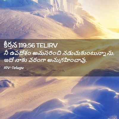 Picture 02 - కీర్తన 119:56 TELIRV - నీ ఉపదేశం - Bible Verse Picture