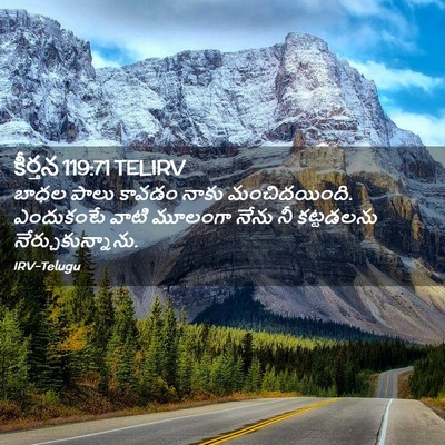 Picture 02 - కీర్తన 119:71 TELIRV - బాధల పాలు కావడం - Bible Verse Picture
