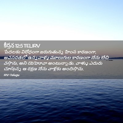 Picture 02 - కీర్తన 12:5 TELIRV - పేదలకు విరోధంగా - Bible Verse Picture