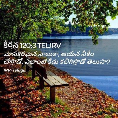Picture 02 - కీర్తన 120:3 TELIRV - మోసకరమైన నాలుకా, - Bible Verse Picture