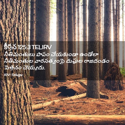 Picture 02 - కీర్తన 125:3 TELIRV - నీతిమంతులు పాపం - Bible Verse Picture