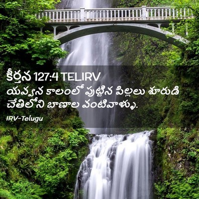 Picture 02 - కీర్తన 127:4 TELIRV - యవ్వన కాలంలో - Bible Verse Picture