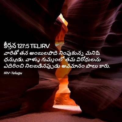 Picture 02 - కీర్తన 127:5 TELIRV - వారితో తన - Bible Verse Picture