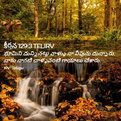 Picture 02 - కీర్తన 129:3 TELIRV - భూమిని - Bible Verse Picture