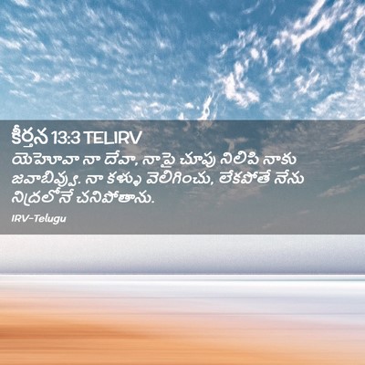 Picture 02 - కీర్తన 13:3 TELIRV - యెహోవా నా దేవా, - Bible Verse Picture