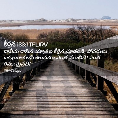 Picture 02 - కీర్తన 133:1 TELIRV - దావీదు రాసిన - Bible Verse Picture