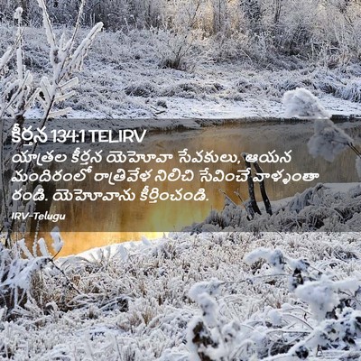 Picture 02 - కీర్తన 134:1 TELIRV - యాత్రల కీర్తన - Bible Verse Picture