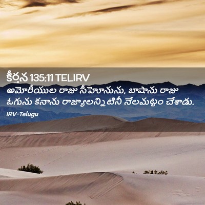 Picture 02 - కీర్తన 135:11 TELIRV - అమోరీయుల రాజు - Bible Verse Picture